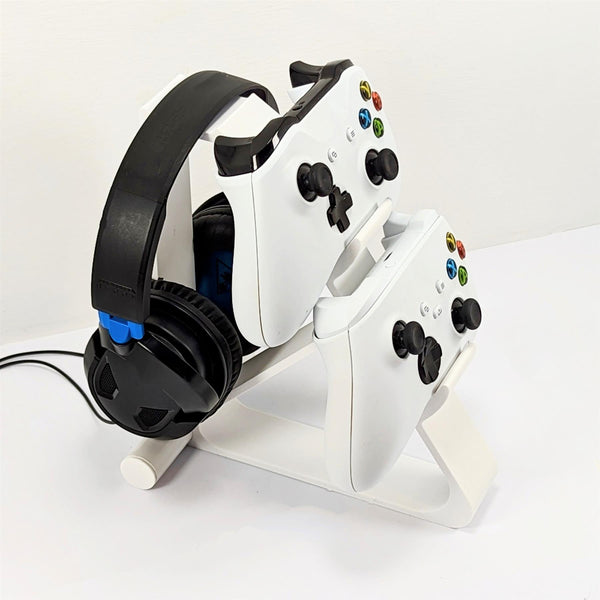 Double Controller and Headphone Stand Display Holder Mount Universal For Gaming