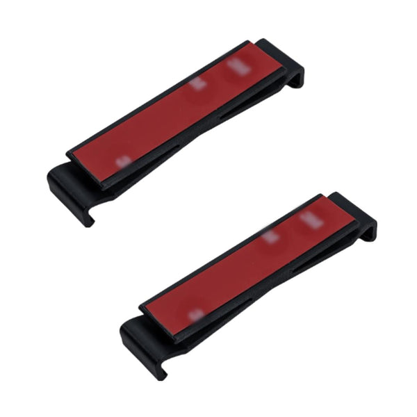 Number Plate Mounting Clips - Quick Release / Connect - Pair - Stick Or Screw