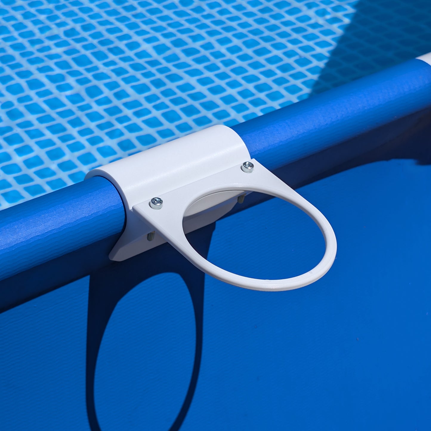 Floating Chlorine Dispenser Holder for Round Above Ground Pool Rails