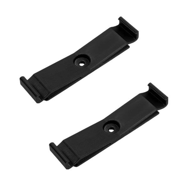 Number Plate Mounting Clips - Quick Release / Connect - Pair - Stick Or Screw