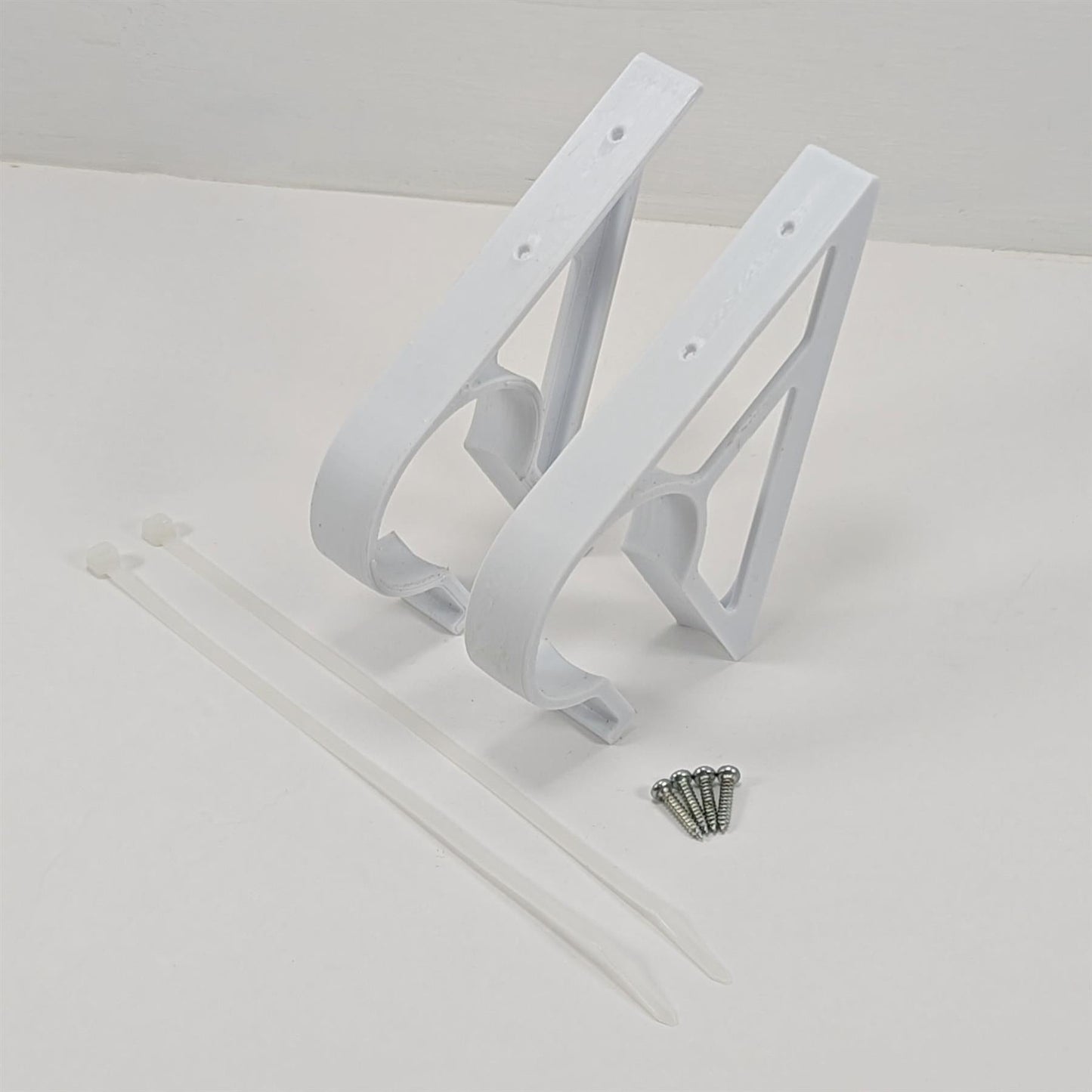 Swimming Pool Shelf Brackets Mounts For Oval T-Rails 61x45mm Power Steel, Storage Surface - 3DCabin