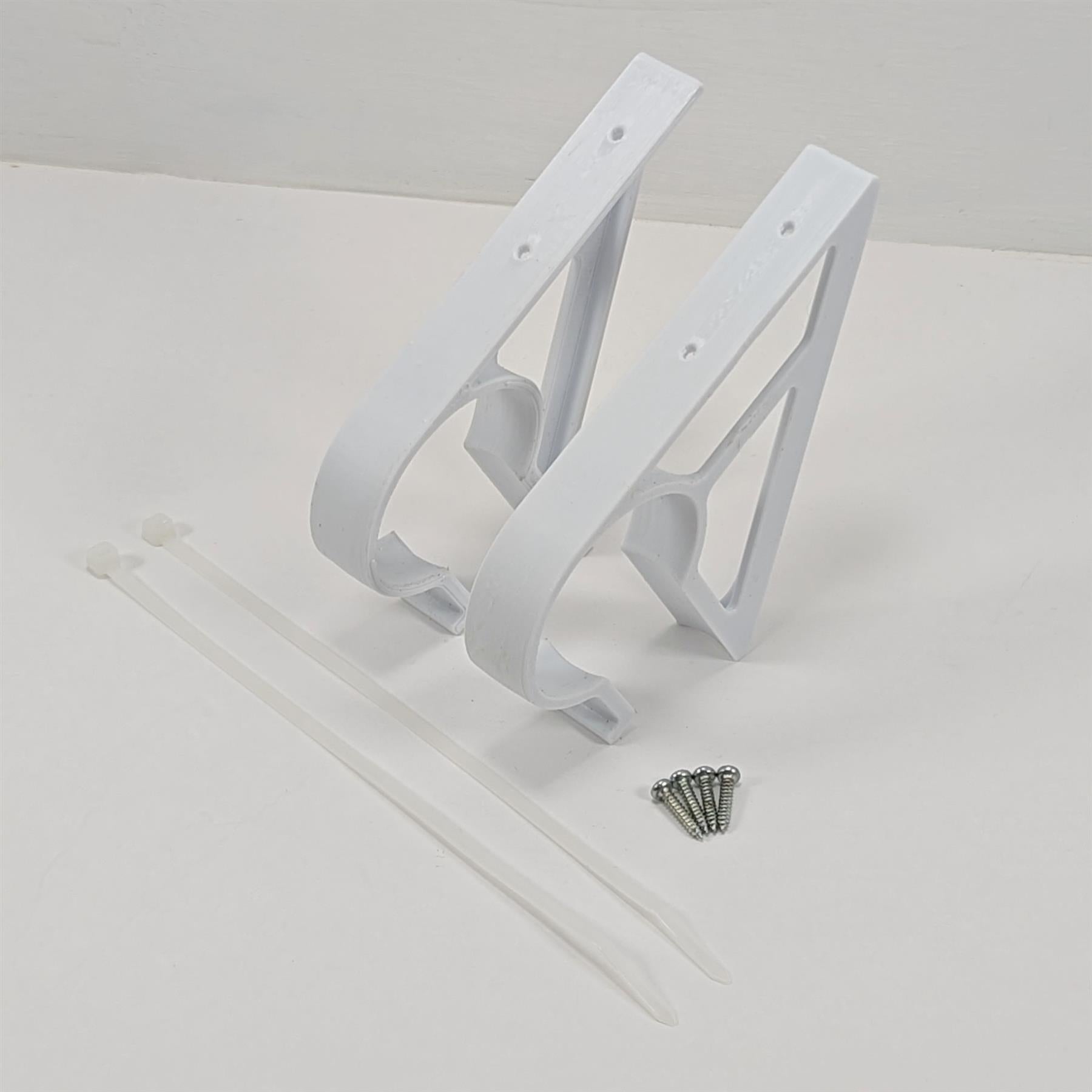 Swimming Pool Shelf Brackets Mounts For Oval T-Rails 61x45mm Power Steel, Storage Surface - 3DCabin