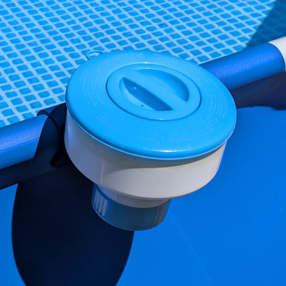 Floating Chlorine Dispenser Holder for Round Above Ground Pool Rails