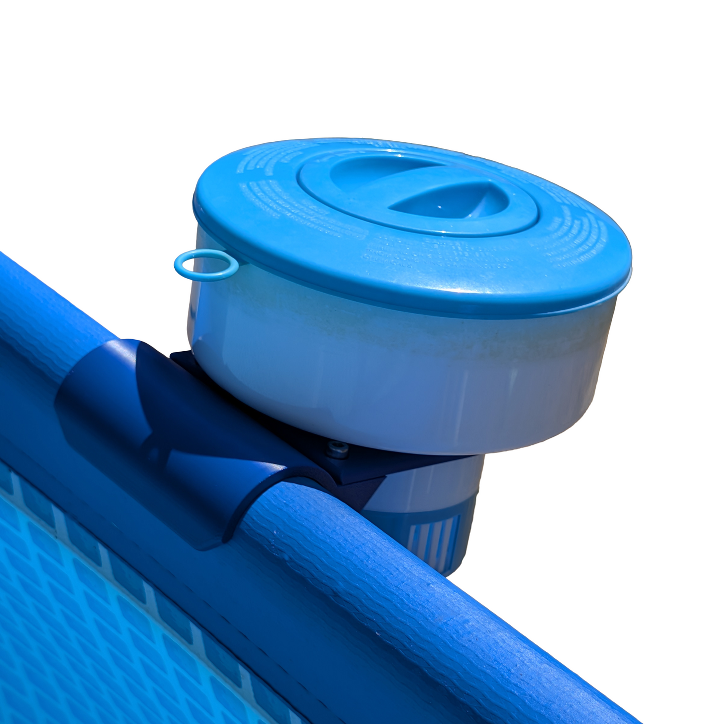 Floating Chlorine Dispenser Holder for Round Above Ground Pool Rails
