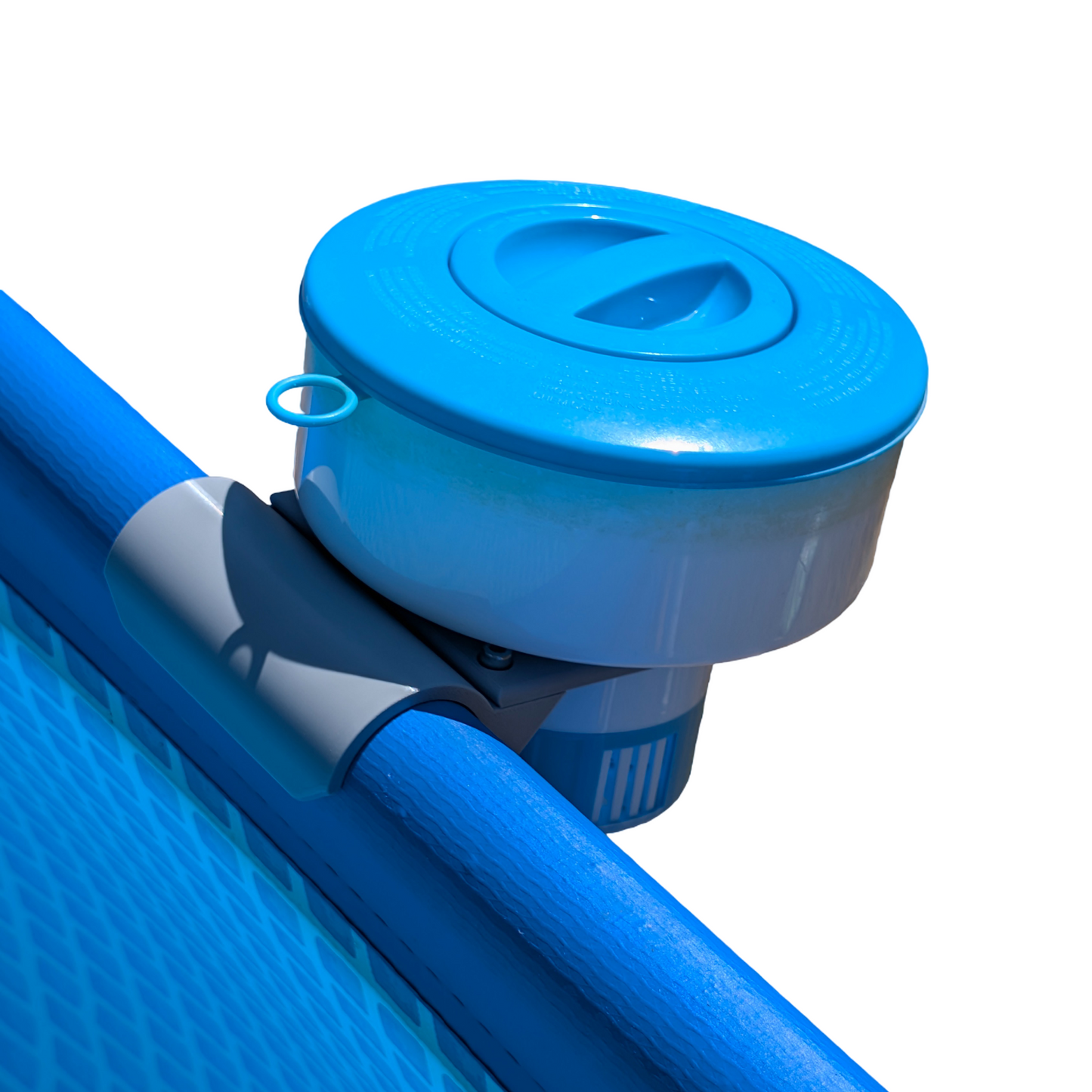 Floating Chlorine Dispenser Holder for Round Above Ground Pool Rails
