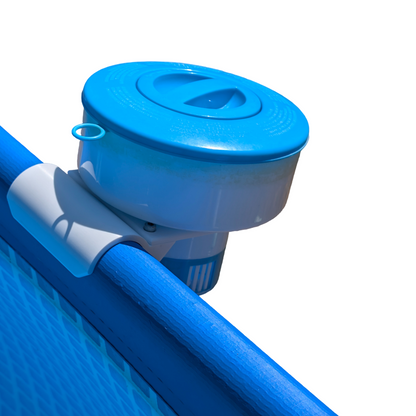 Floating Chlorine Dispenser Holder for Round Above Ground Pool Rails