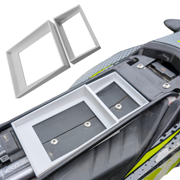 Motorcycle Under-Seat Storage System for Aprilia RX125 / Mondial SMX 125 / UM DSR 125EX (2018-2026) | No-Drill Slide-in Tool Organizer & Hidden Gear Compartment | Off-Road Tested