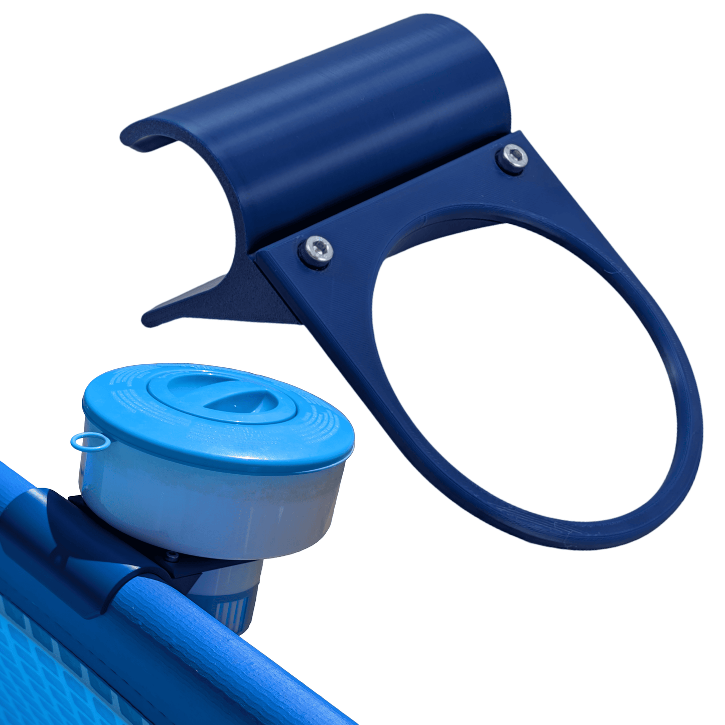 Floating Chlorine Dispenser Holder for Round Above Ground Pool Rails