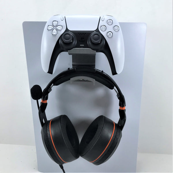 3D Cabin PS5 Controller & Headphone Console Bracket Mount Holder For Play Station 5 Digital Or Disc DualSense