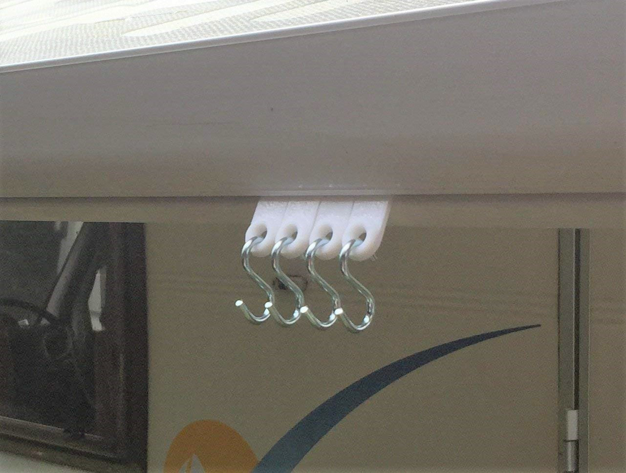 Awning Rail Hook Ring With S Hooks 4 Pack : Motorhome And Caravan Hanger