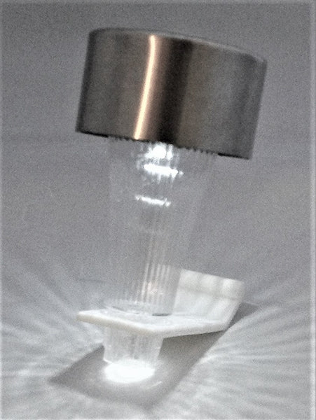 Awning Rail Solar light Kit : 2 Solar lights/brackets : White suits Fiamma awning rail (45 degree)