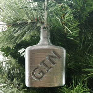 Gin Bottle Shaped Christmas Tree Bauble Decoration Ornament For Christmas Xmas