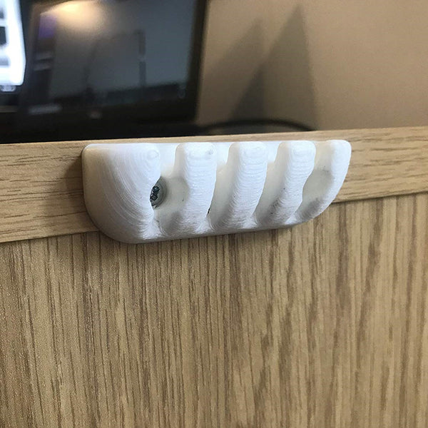 Cable Tidy For Desk/Wall Mount Bracket : White