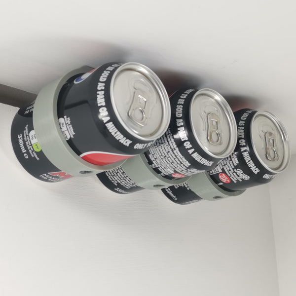Drinks Can Cupboard Mount Bracket Holder Tidy Space Saver