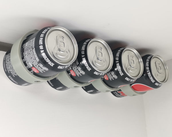 Drinks Can Cupboard Mount Bracket Holder Tidy Space Saver