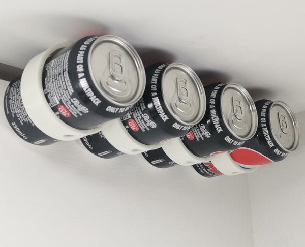 Drinks Can Cupboard Mount Bracket Holder Tidy Space Saver - 3DCabin