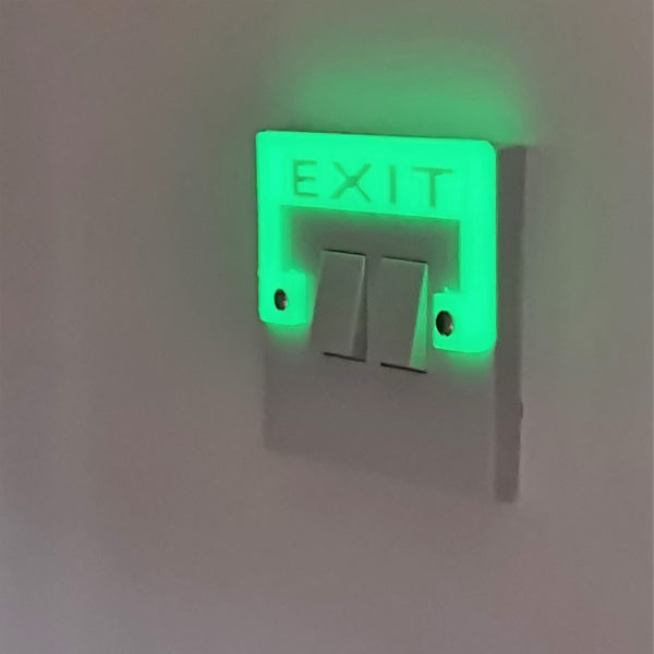 Light Switch Cover Exit Sign : Glow In The Dark