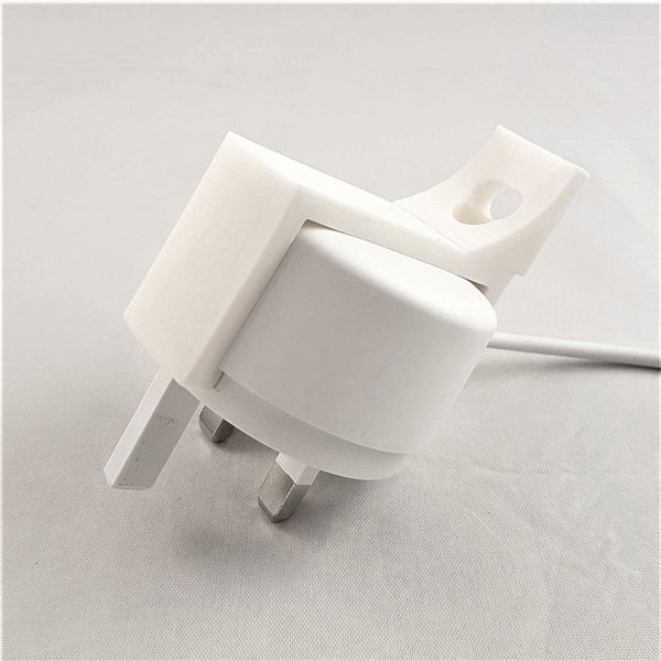 Google Home Mini Bracket : Clips To Uk Plug (No Screws/Drill Holes Needed)
