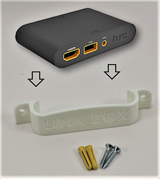 Htc Vive Link Box Wall Bracket / Mount Under Desk