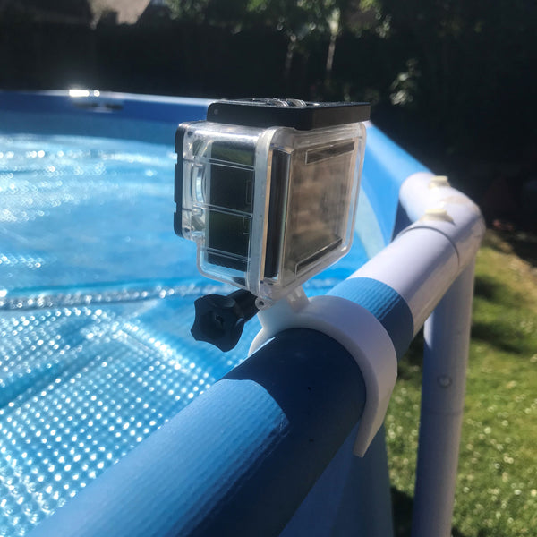 Go-Pro Mount For Swimming Pool 45Mm Top Rail : White Suits Intex Pools Etc