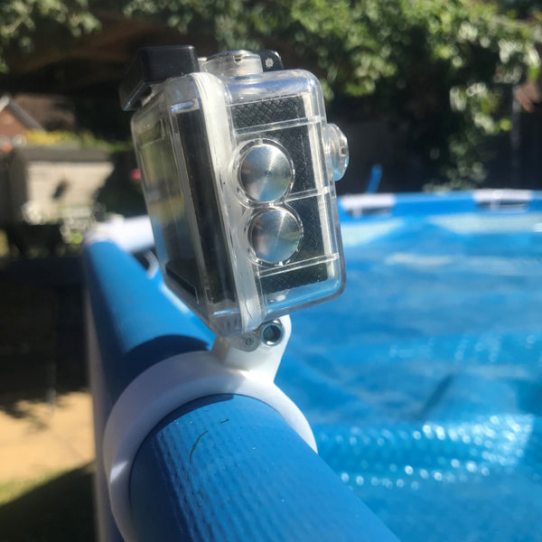 Go-Pro Mount For Swimming Pool 45Mm Top Rail : White Suits Intex Pools Etc