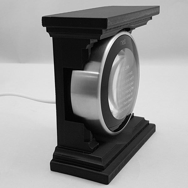 Carriage Clock Nest Thermostat Stand For Portable / Desk Use : Black