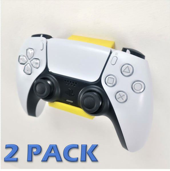 3D Cabin PS5 Controller Wall Mount Wall Bracket Holder (2 Pack) For Play Station 5 Digital Or Disc DualSense - Various Colours