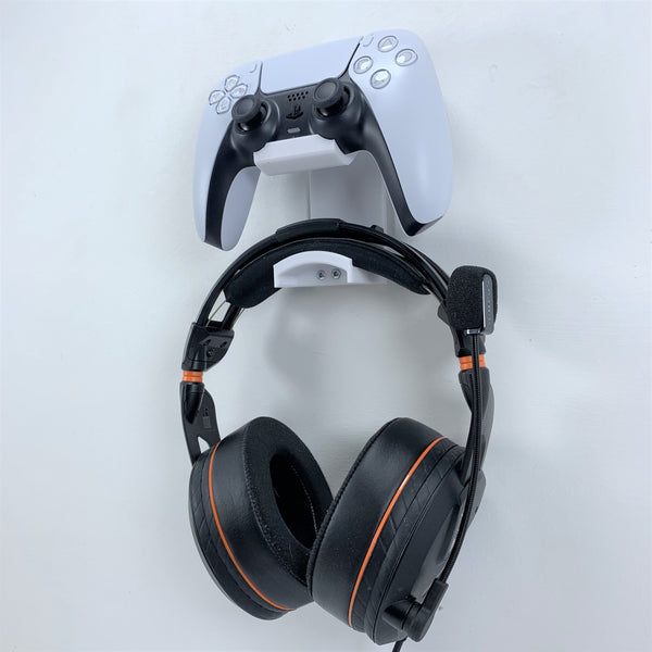 3D Cabin PS5 Controller & Headphone Wall Mount Wall Bracket Holder For Play Station 5 Digital Or Disc DualSense - Various Colours - 3DCabin