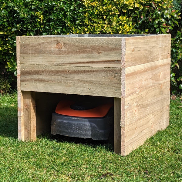 Robotic Lawn Mower Garage Hut Shelter Cover and Planter
