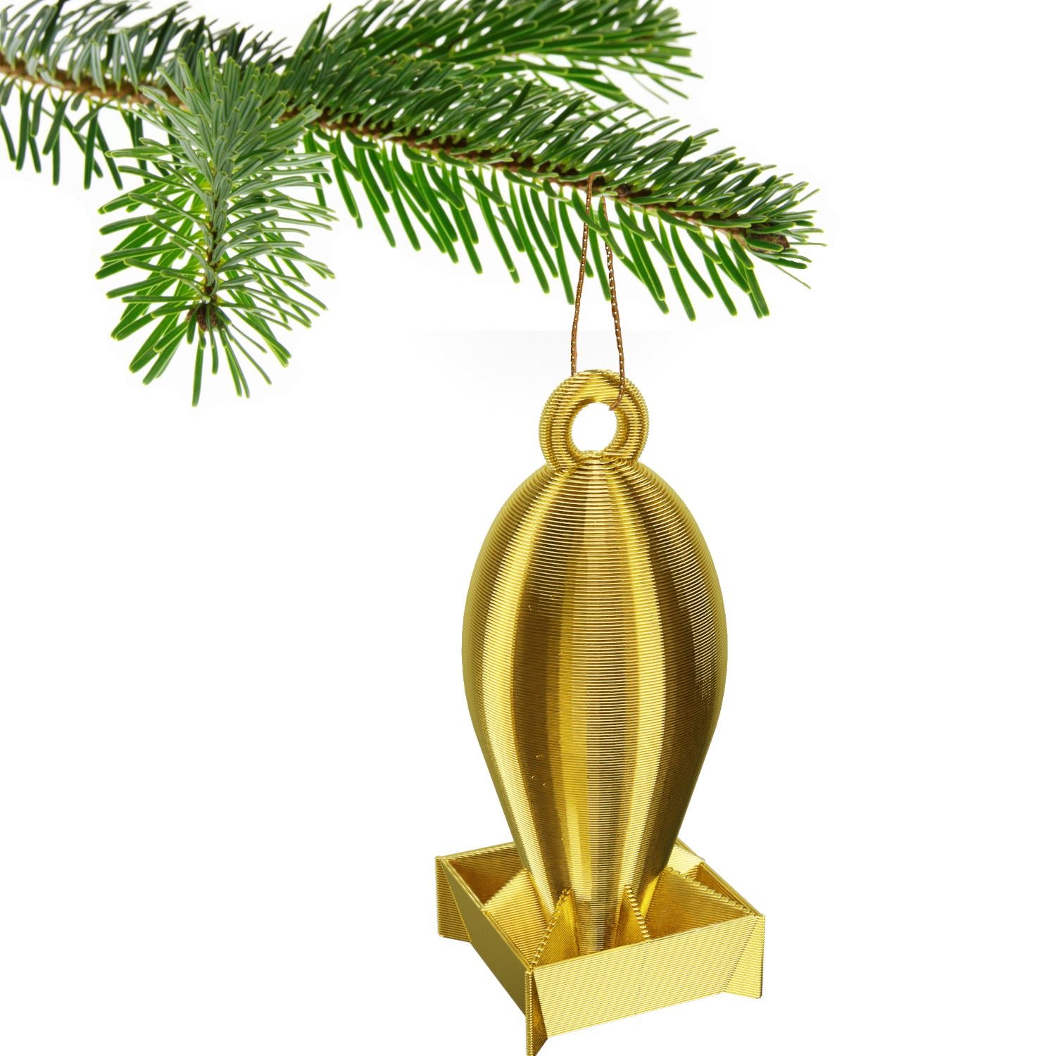 Barrage Balloon Christmas Bauble Decoration Ornament For Christmas Xmas Noel (Gold)