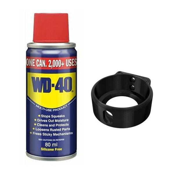 WD40 Wall Mount Bracket Holder For 80ML Lubricant Spray Can Smart Straw
